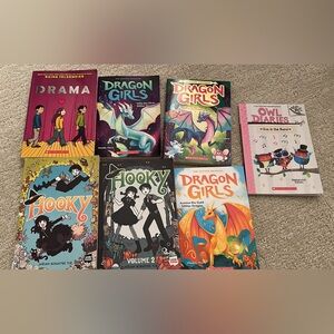 Assorted Graphic Novel Lot — Dragon Girls & Spooky Titles — Colorful Covers